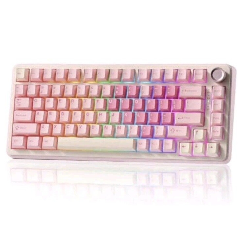 YUNZII B75 PRO Wireless Mechanical Keyboard,75% Layout with Milk Switch, Pink
